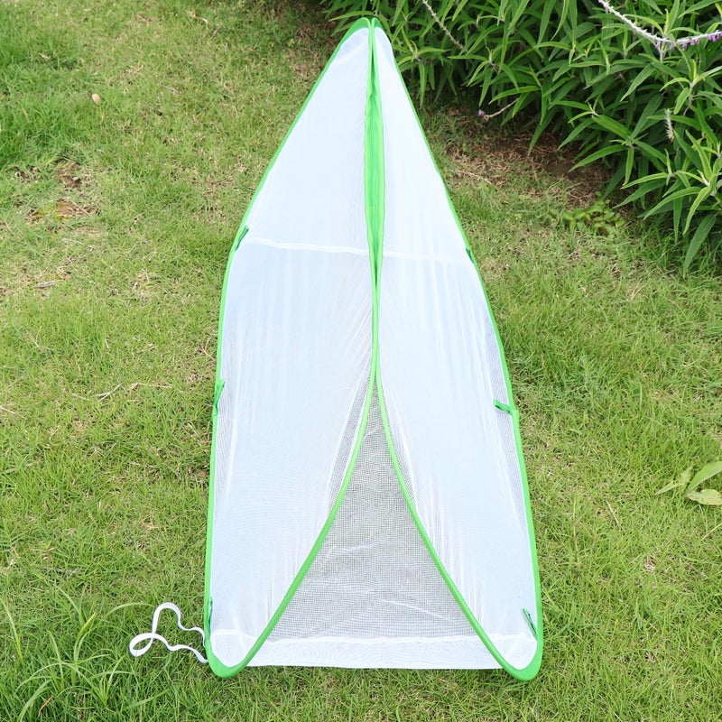 RESTCLOUD Pop-Up Garden Net Cloche Tunnel, Mini Grow Tent and Plant Protection Cover for Fruit, Vegetables, Strawberry, Flowers and Herbs with 4 Stakes, 39.4" x 15.75" x 15.75" - Image 3