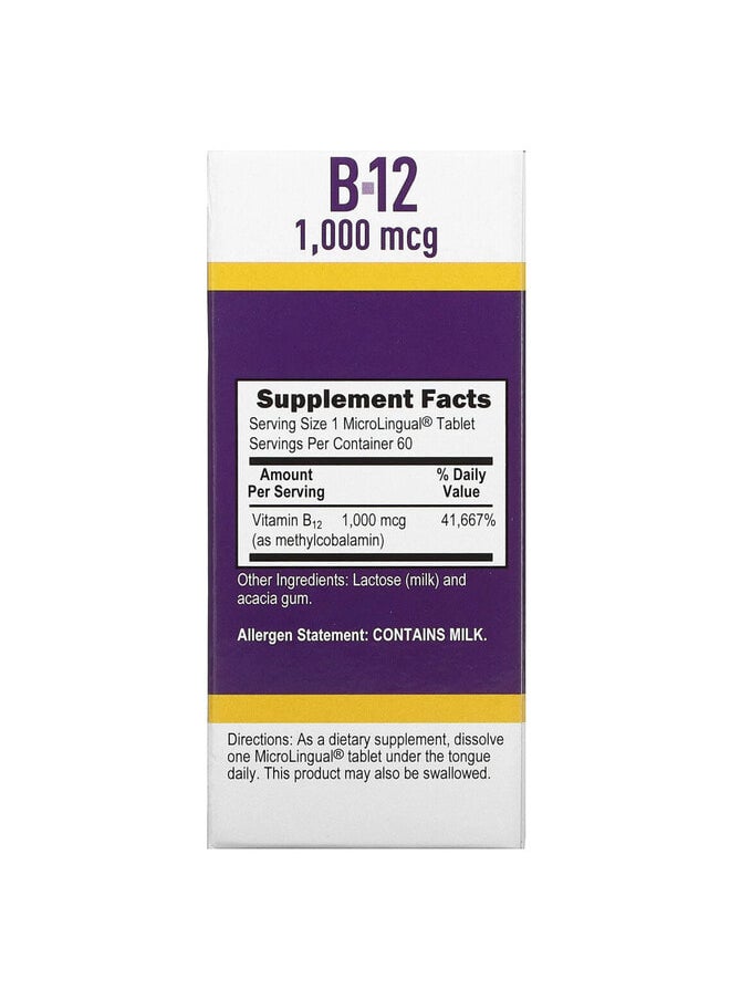 Superior Source Methylcobalamin B-12, 1,000 mcg, 60 MicroLingual Instant Dissolve Tablets  - Image 2