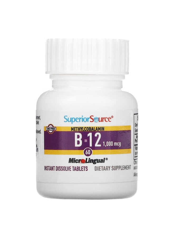 Superior Source Methylcobalamin B-12, 1,000 mcg, 60 MicroLingual Instant Dissolve Tablets  - Image 3