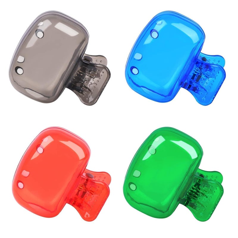 EONWISE Travel Toothbrush Head Covers Toothbrush Protector Cap Brush Pod Case Protective Portable Plastic Clip for Household Travel, Camping, Bathroom, School (Multicolor) ((Pack of 1) (pcs 8)) - Image 2