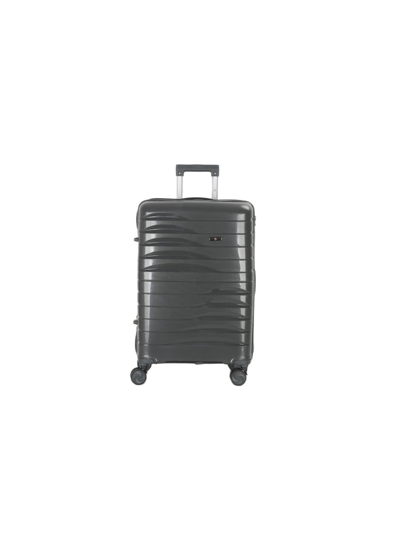 اتش تي مجموعة حقائب سفر إتش تي، من أربع قطع - حقائب سفر صلبة بعجلات دوارة، ومقبض تلسكوبي، وسحابات مقاومة للانحشار (13/20/24/28 بوصة، 13.5/49/76/129 لترًا، طقم سفر خفيف الوزن، رمادي غامق) - Image 3