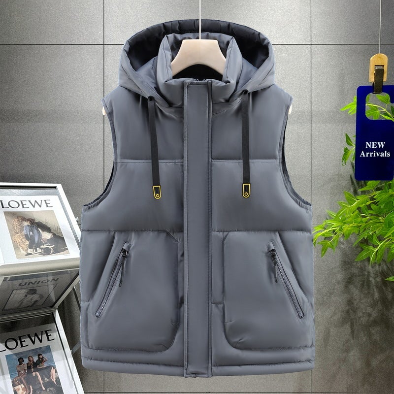 Waistcoat Thickened Leisure Men'S Waistcoat Fashion Waistcoat Sleeveless Plus Size 5519 - Image 3