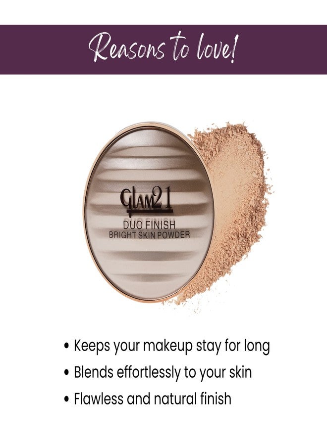Glam 21 Glam21 Duo Finish, 2-in-1 Compact Powder (CP8001)| Smooth Satin Texture | Long-lasting Mate Finish| All Skin Type | Natural Beige-02 - Image 4