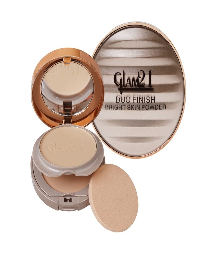 Glam 21 Glam21 Duo Finish, 2-in-1 Compact Powder (CP8001)| Smooth Satin Texture | Long-lasting Mate Finish| All Skin Type | Natural Beige-02 - Image 2