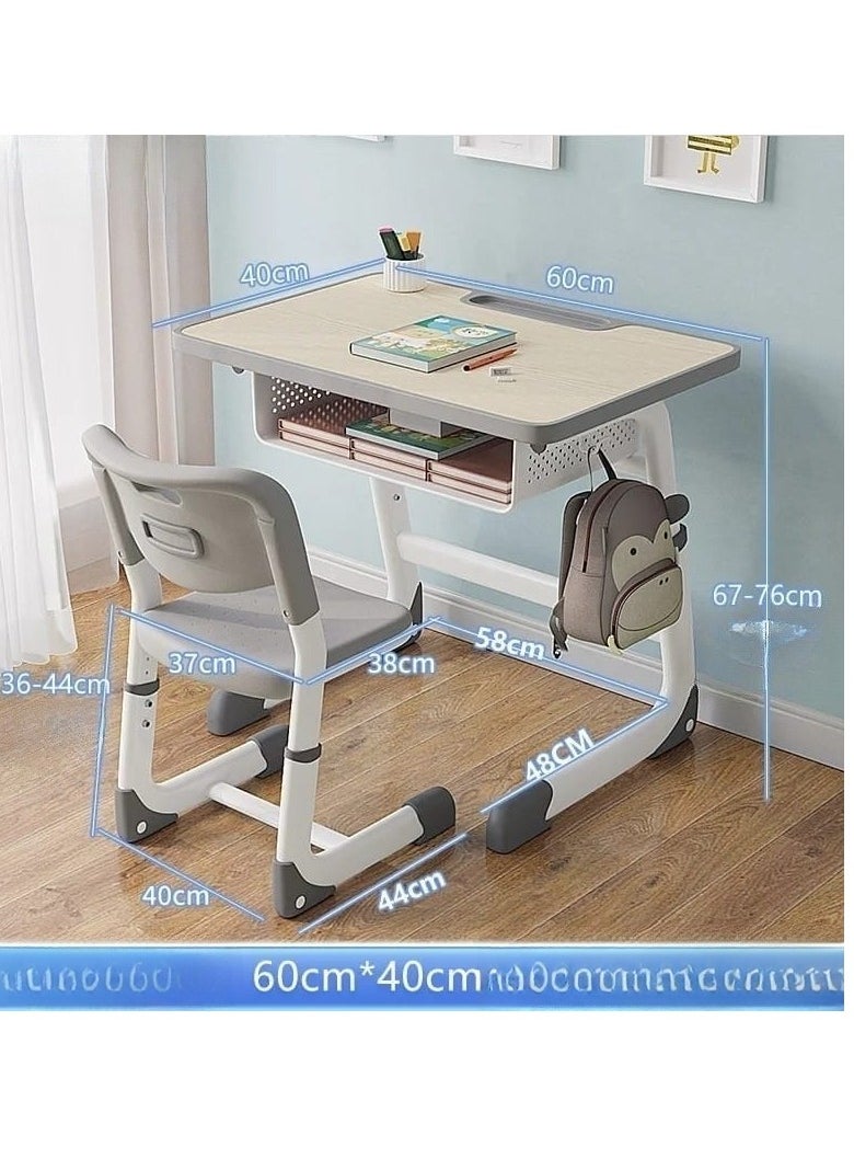 Generic - Kids Desk and Chair Set Height Adjustable Ergonomic,Study Desk for Students,Childs Study School Table Suitable for School, Counseling Training Class - Image 1