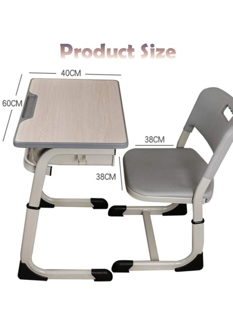 Generic - Kids Desk and Chair Set Height Adjustable Ergonomic,Study Desk for Students,Childs Study School Table Suitable for School, Counseling Training Class - Image 1