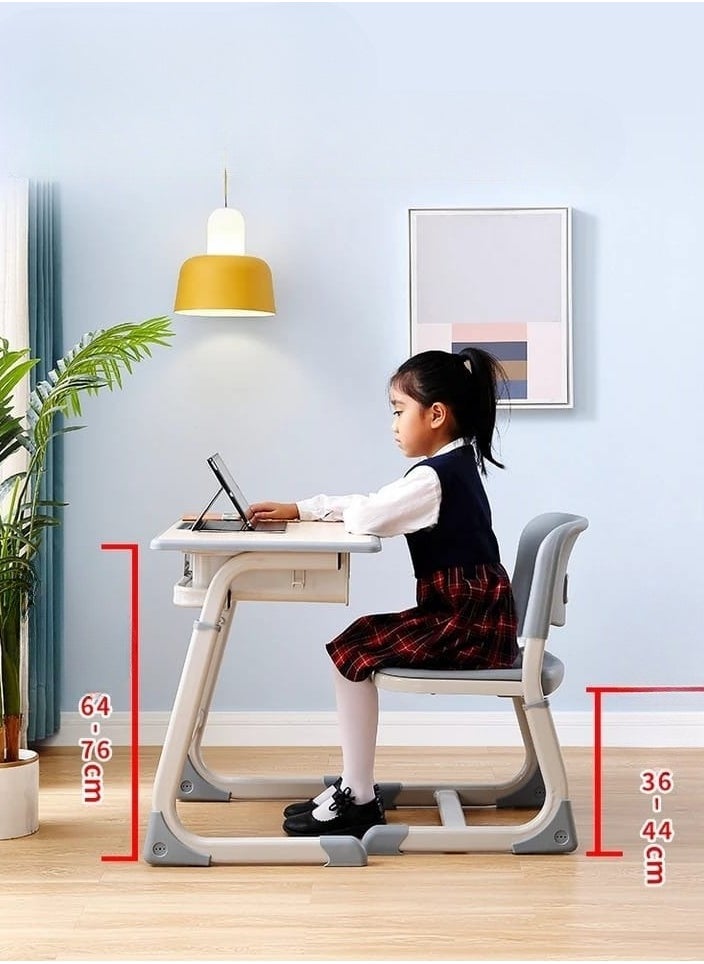 Generic - Kids Desk and Chair Set Height Adjustable Ergonomic,Study Desk for Students,Childs Study School Table Suitable for School, Counseling Training Class - Image 1