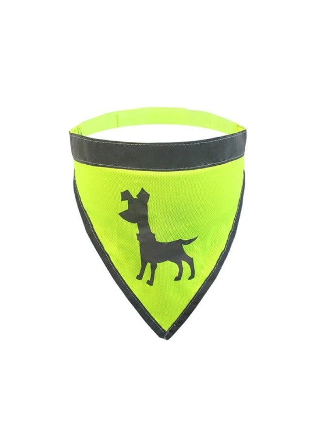 alcott Visibility Dog Bandana Large Neon Yellow - Image 1
