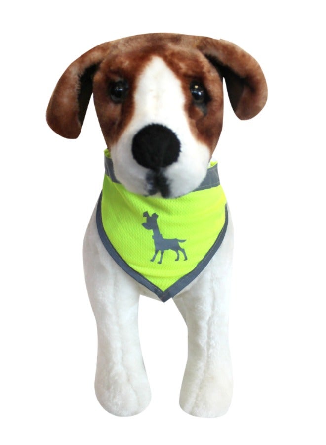 alcott Visibility Dog Bandana Large Neon Yellow - Image 2