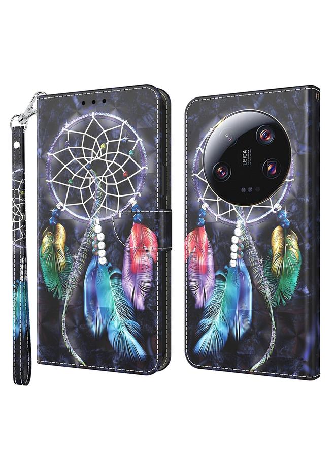 The Bros Case For Xiaomi 13 Ultra 3D Painted Pattern Leather Phone Case