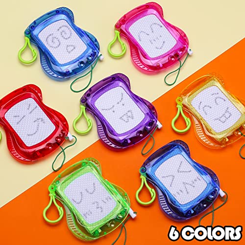 Uzoxlsn 30 Pack Mini Magnetic Drawing Board for Kid6 Colors Keychain Clip Doodle sketch Writing Pad Goody Bag Filler Toy Bulk for Toddler Rainbow Birthday Party Favor Classroom Supplies Treasure Box Prize - Image 5