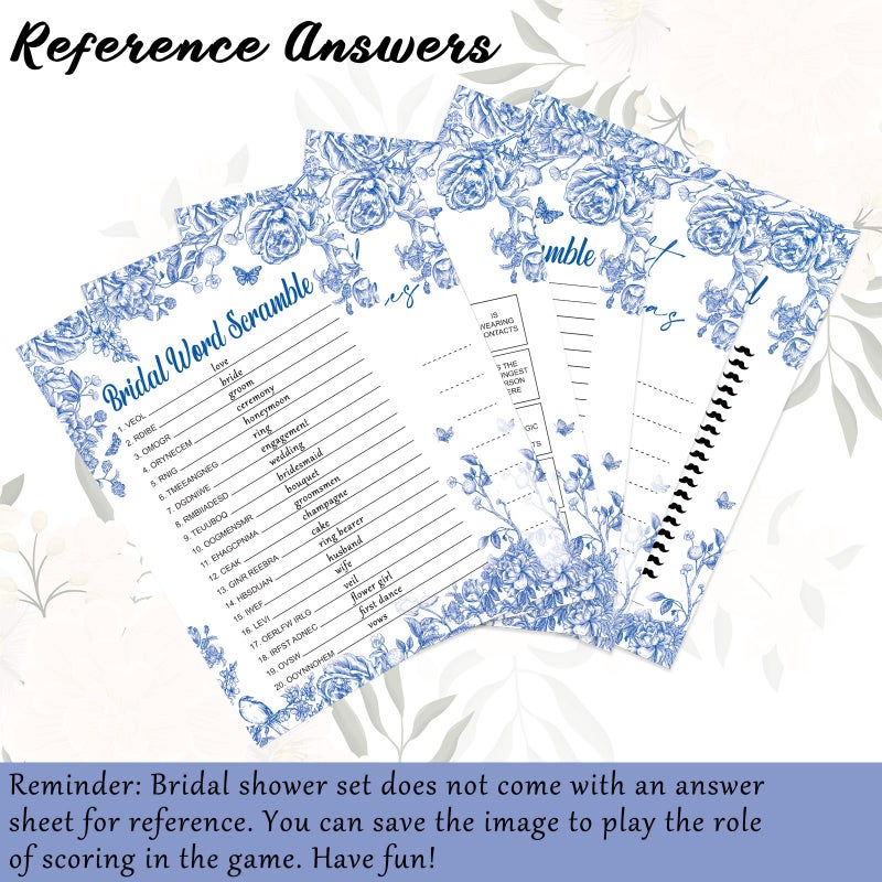 Silipull Bridal Shower Games Set for 50 Guests Includes Bingo, He Said She Said, Scramble, Would She Rather, Advice and Wishes Wedding Games Double Sided with Wooden Box, 20 Pencils (Lemon) - Image 5