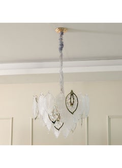 DANUBE HOME Danube Home Maples Crystal Chandelier For Bedroom| 12- Lights Indoor Lighting Fixture With E14 Socket| Metal Frame With Clear Finish| Hanging Lights|Ceiling Lights| L60xW60xH45cm (1 Year Warranty)  - Image 1
