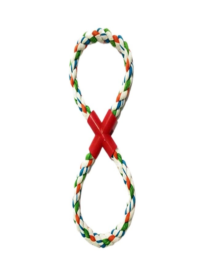 PawCloud Cotton Chew Dog Rope Toy, Double Ring Dog Chew Tug Toy, Large, Multicolor - Image 1