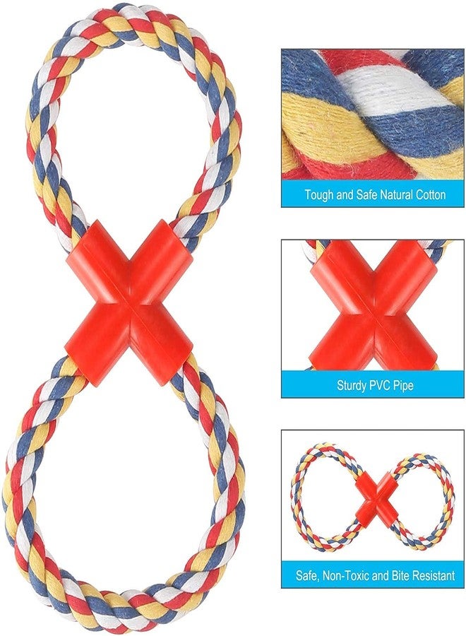 PawCloud Cotton Chew Dog Rope Toy, Double Ring Dog Chew Tug Toy, Large, Multicolor - Image 3