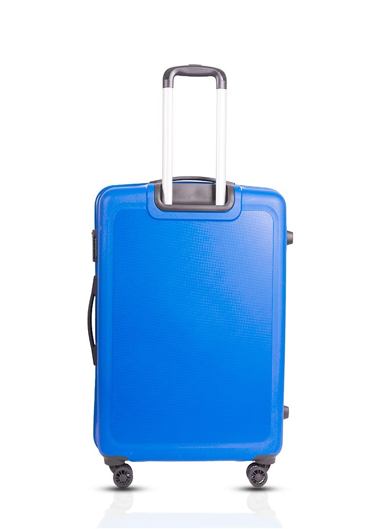 Skybags - ZAP Checked Luggage Trolley| Hardcase Polypropylene Material| 3-Digit Combination Lock | 360° Degree Wheel Rotation| Madium-24 Inch- Blue - Image 1
