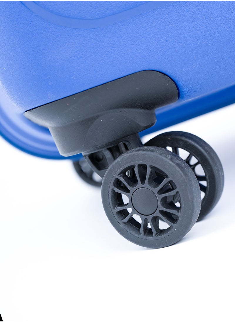 Skybags - ZAP Checked Luggage Trolley| Hardcase Polypropylene Material| 3-Digit Combination Lock | 360° Degree Wheel Rotation| Madium-24 Inch- Blue - Image 1