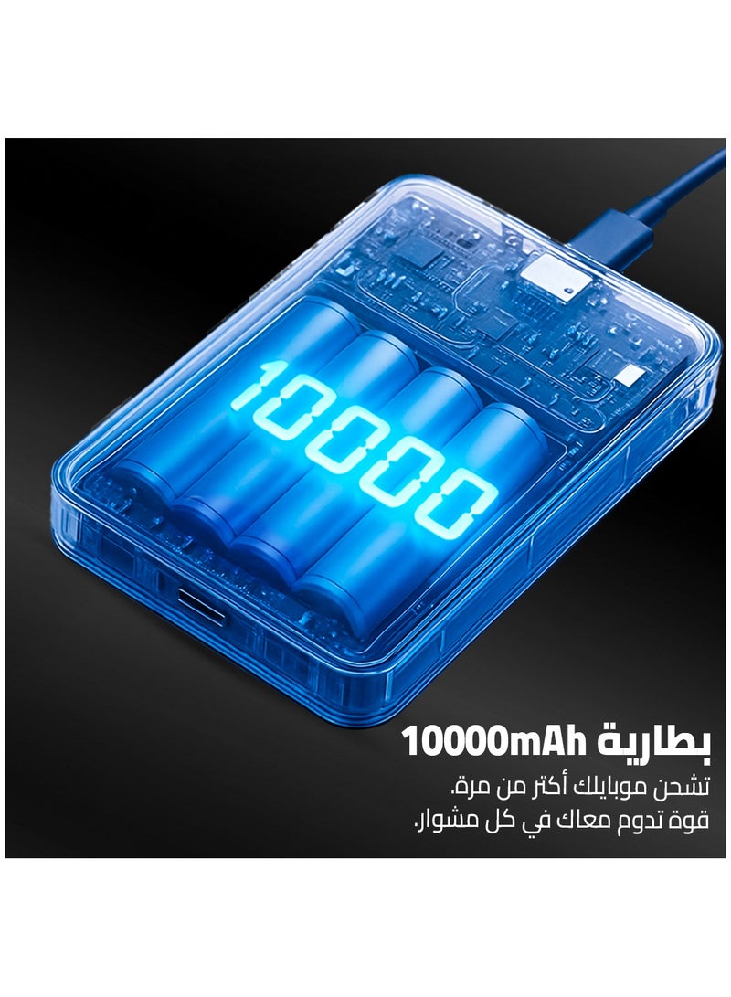cardoO Power Bank 10000mAh  Slim & Portable  Fast USB-C PD Charging  Universal Compatibility  Black - Image 3