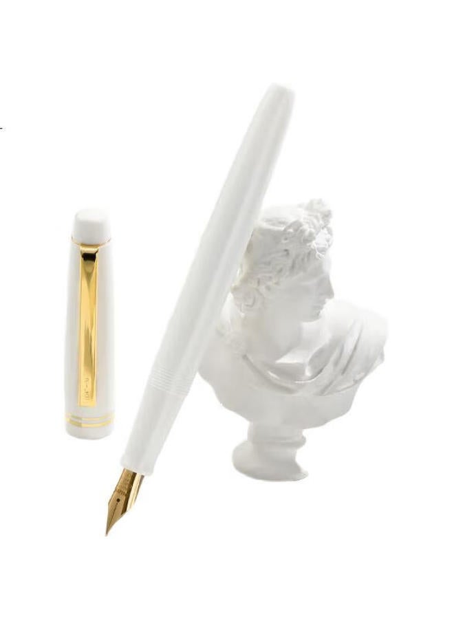 Pilot 78G Student Fountain Pen Gift Set, Calligraphy Practice, Graduation Banquet Gift, Business High-End Pen, M Nib, Ivory White Fountain Pen (With Ink) - Image 3