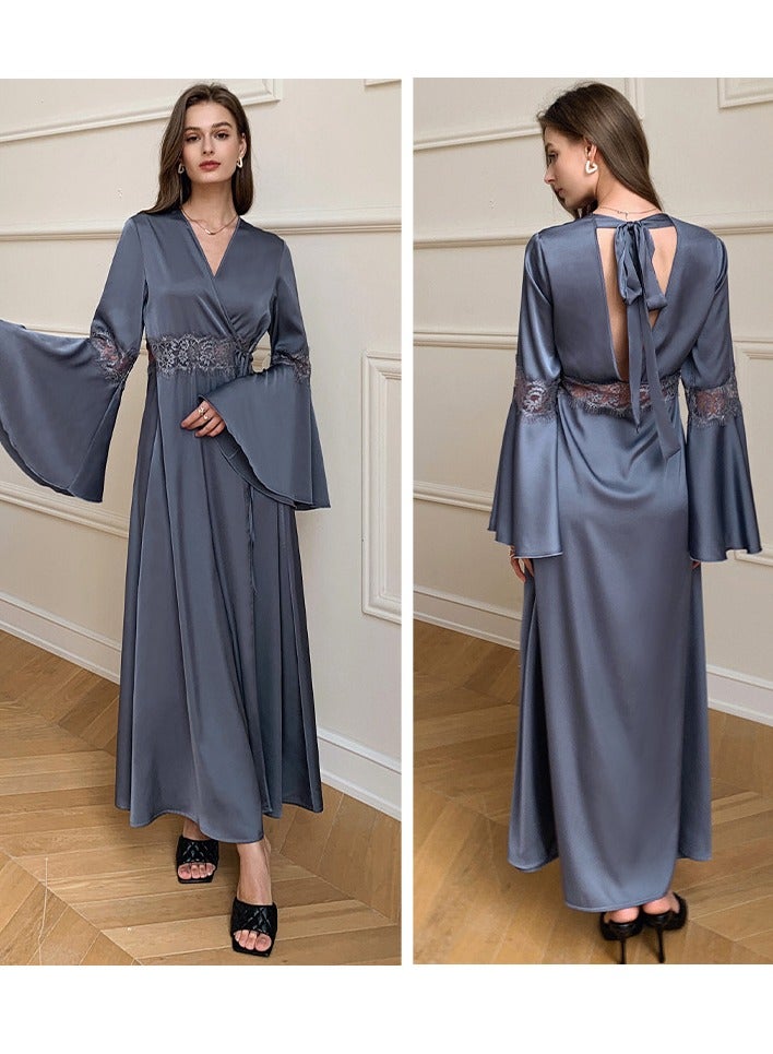 Lace Patchwork French Elegant Home Wear Pajamas  - Image 1