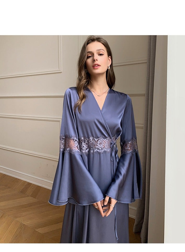 Lace Patchwork French Elegant Home Wear Pajamas  - Image 2