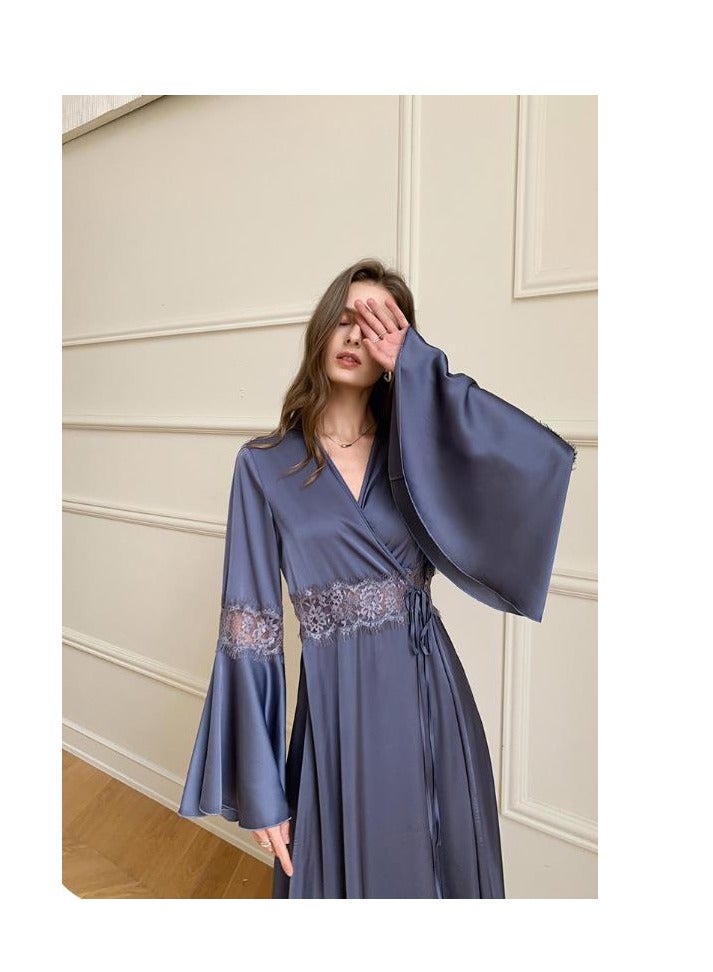 Lace Patchwork French Elegant Home Wear Pajamas  - Image 5