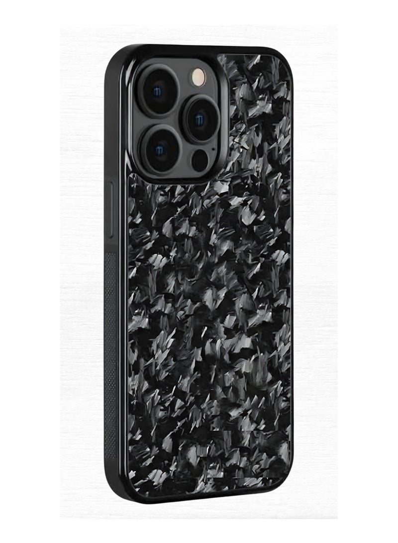 SOLARAE Luxurious Real Carbon Fiber iPhone Case - Lightweight, Drop Protection (iPhone 15 Pro) Black - Image 2