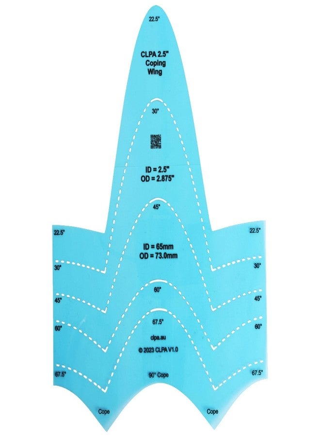 CLPA 2-1/2" ID Coping Wing — Pipe Saddle Template and Notcher — 22.5°–90° — Pipe Notcher Tool for Pipefitters and Welders — Made in Australia - Image 1