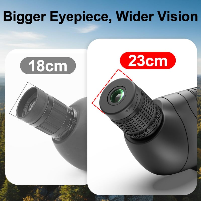 Gosky Flagship 25-75x80 Spotting Scope - Spotting Scopes with Tripod, Carrying Bag and Quick Phone Holder BAK4 Waterproof Spotter Scope for Bird Watching Target Shooting,Upgraded Version - Image 3