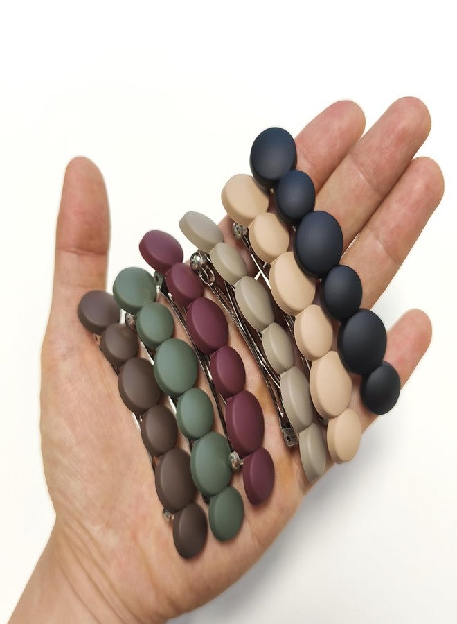 Markuii French Hair Barrettes for Women No Slip Not Easy to Break Half Up Medium to Small Hair Barrette Clips for Thin, Short or Fine Hair, 6 Pack - Image 4