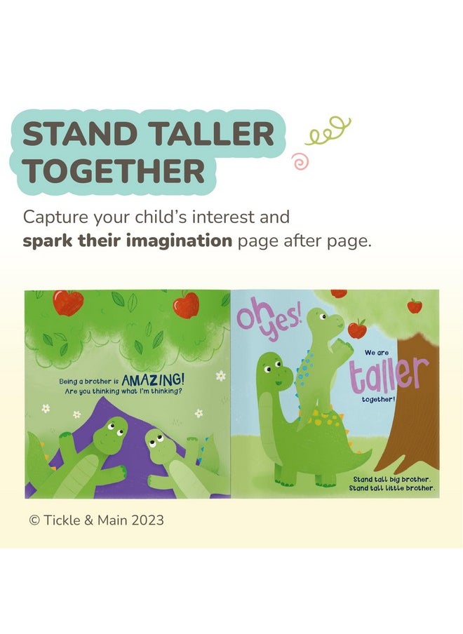 Tickle & Main Tickle & Main 3 Piece New Big Brother Gift for Boys, Includes Big Brother/Little Brother Dinosaur Stuffed Animals with Storybook, Ideal for Announcing a New Sibling, Educational and Engaging  - Image 3