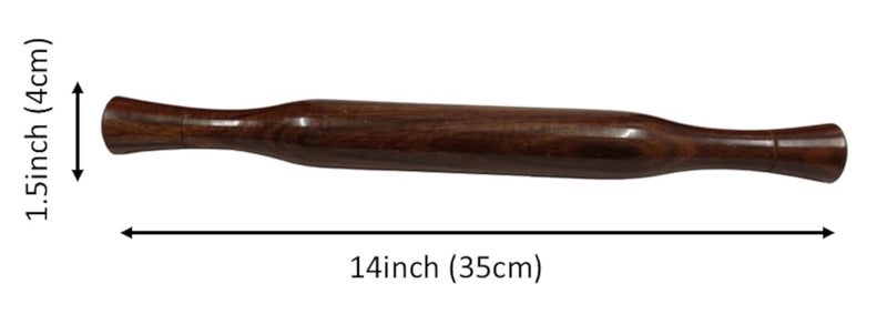Purpledip Wooden Belan Roti Maker Rolling Pin for Kitchen Thin Long 14 inches 11070A - Image 4
