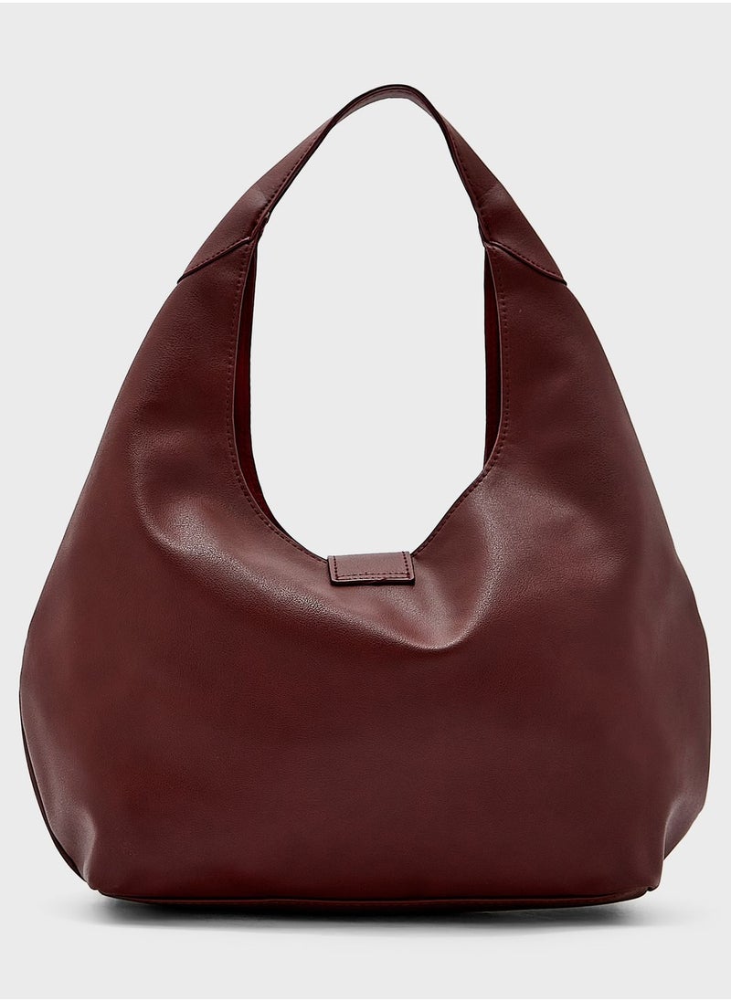 ELLA - Hobo Tote Bag With Clasp - Image 1