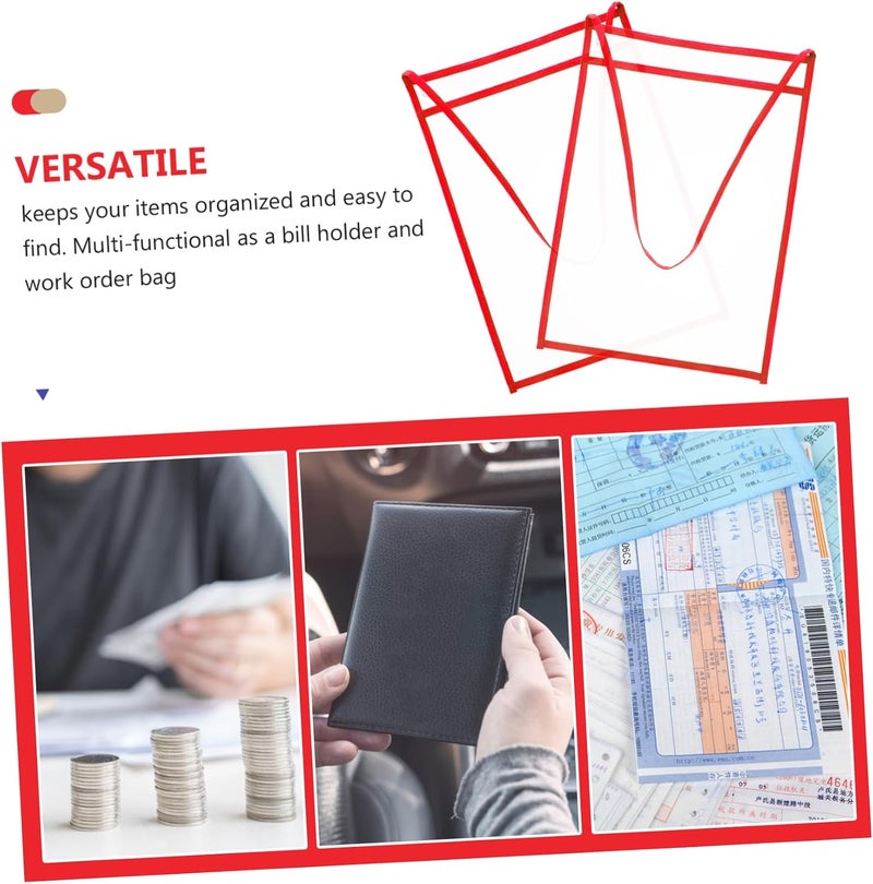 Gadpiparty 10pcs Reusable Dry Erase Pockets Hanging File Bags for Documents Portable Sheet Protectors Double Stitching for Work School - Image 3