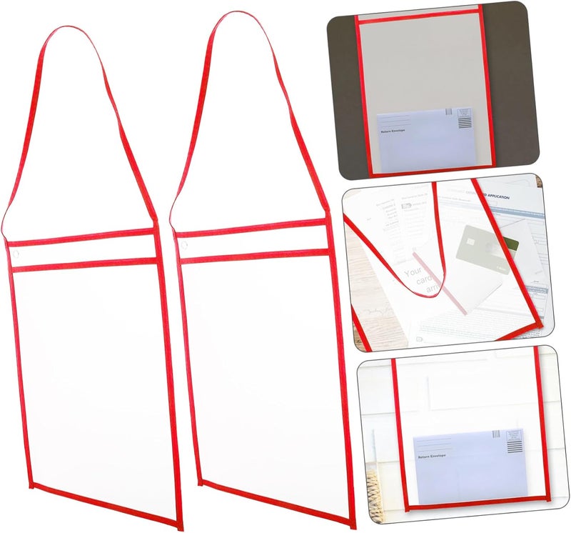 Gadpiparty 10pcs Reusable Dry Erase Pockets Hanging File Bags for Documents Portable Sheet Protectors Double Stitching for Work School - Image 2