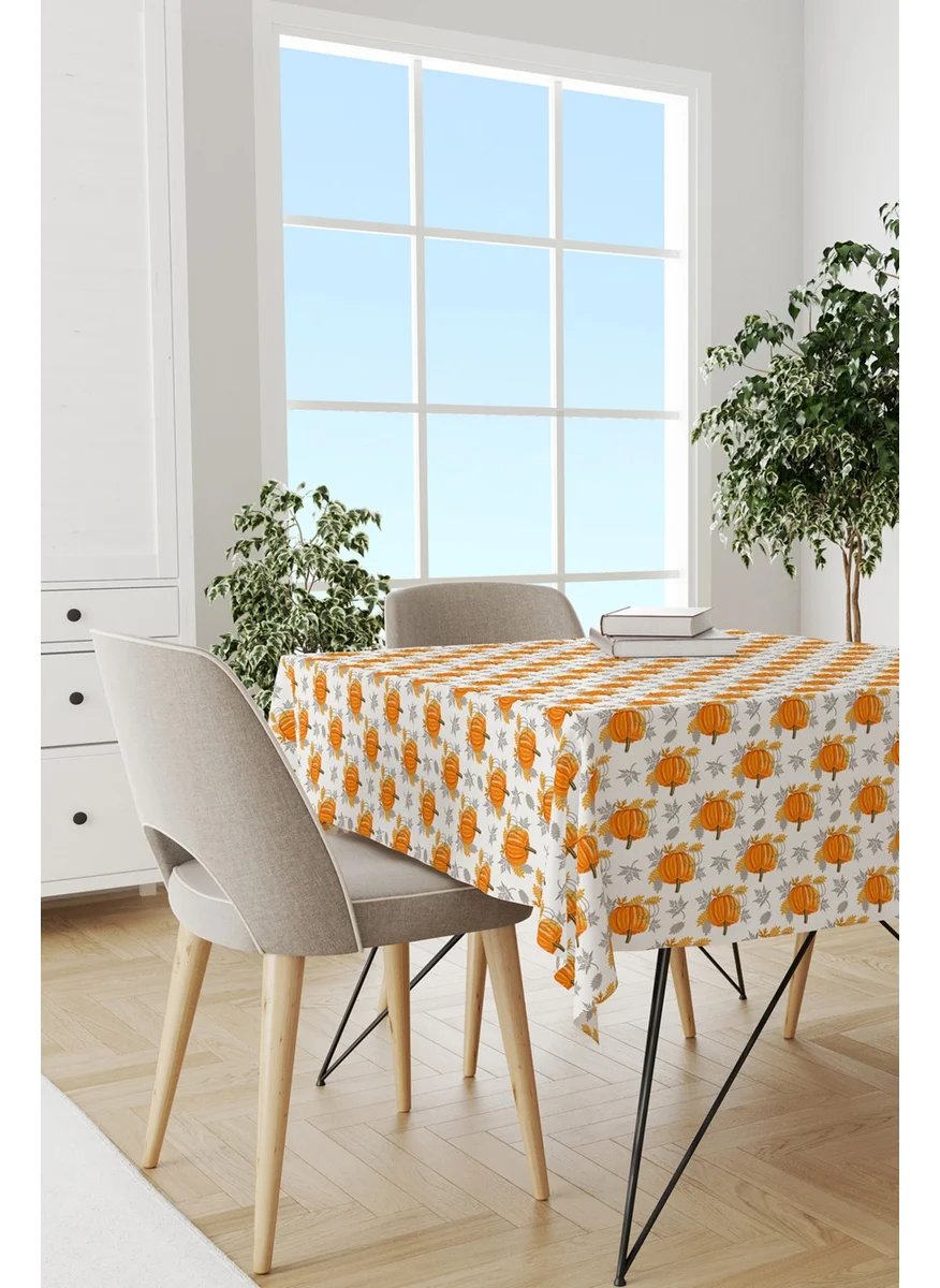 Cango Home Orange Halloween Pumpkin Patterned Digital Printed Tablecloth CGH759-MS