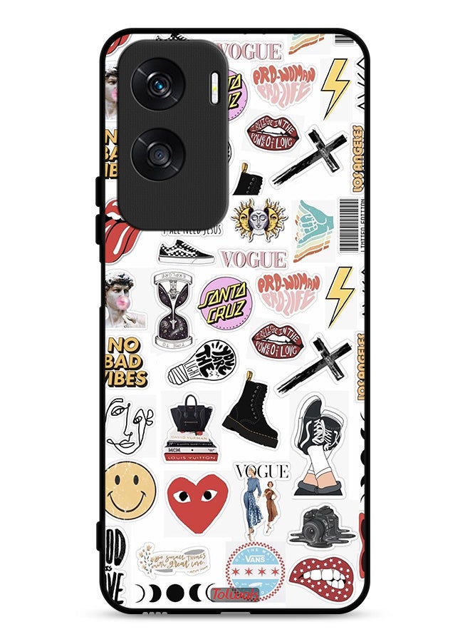 Tolwak Honor X50i 5G Protective Case Cover No Bad Vibes Stickers  - Image 1