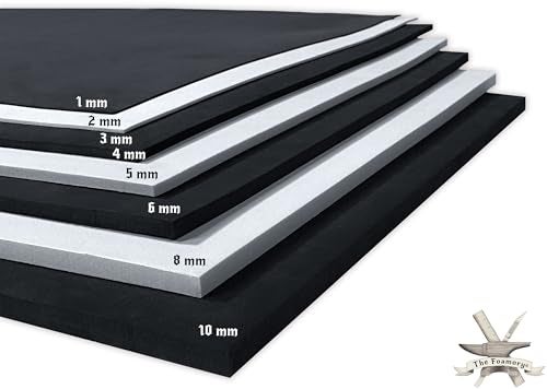 The Foamory Shape Retention EVA Cosplay Foam 3mm (1mm-10mm) 14x39 inch Black or White High Density EVA Foam Sheets. Premium 85 kg/m3 Heat Shape Material for DIY Convention or Halloween Costumes by The Foamory - Image 1