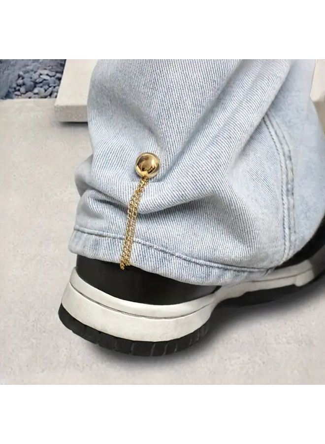 Gun Black Adjustable Magnetic Pants Cuff Clips No Sew Hemming Tool - Image 1
