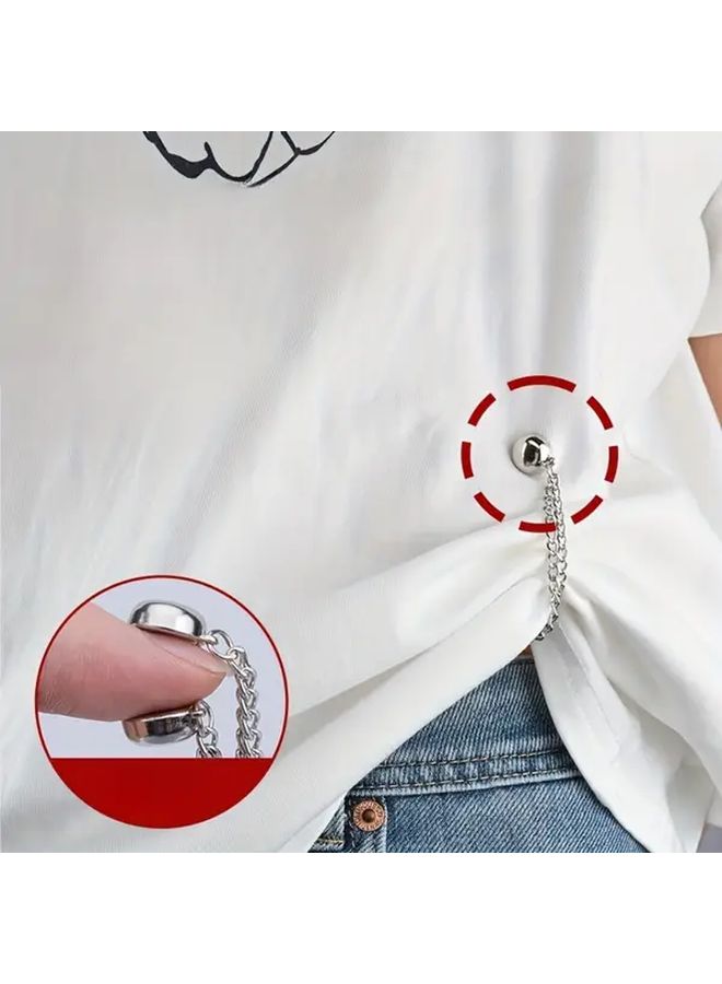 Gun Black Adjustable Magnetic Pants Cuff Clips No Sew Hemming Tool - Image 2