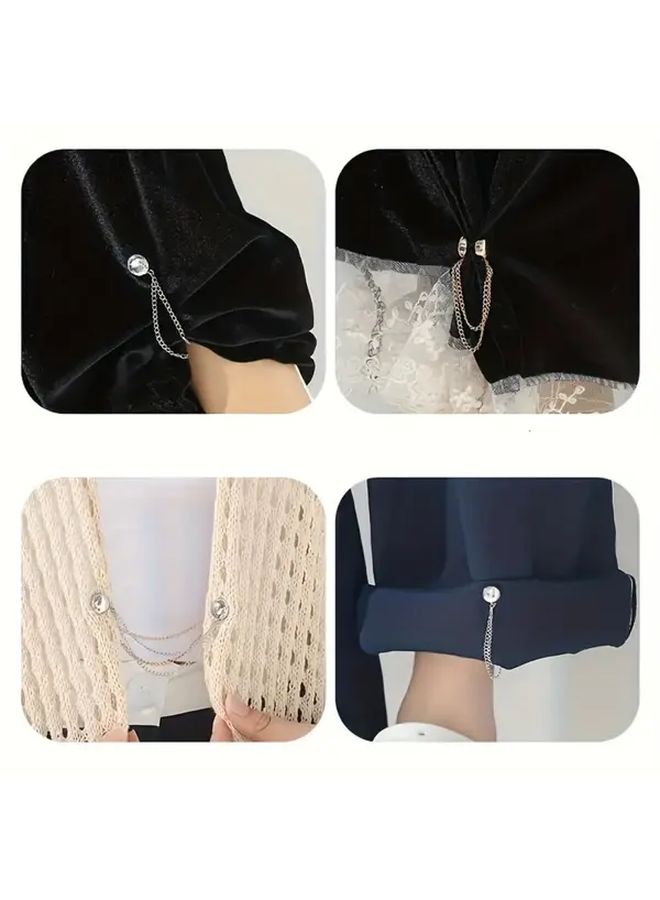 Gun Black Adjustable Magnetic Pants Cuff Clips No Sew Hemming Tool - Image 4