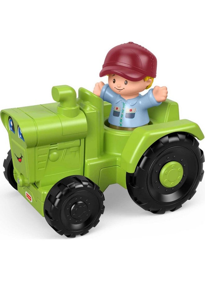 Fisher-Price Little People Toddler Farm Toy Helpful Harvester Tractor & Farmer Figure For Pretend Play Ages 1+ Years  - Image 1