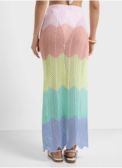 ELLA Gradient Crochet Beach Skirt  - Image 2