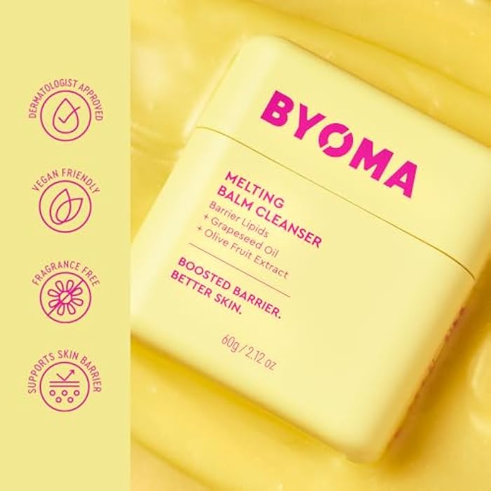 BYOMA Melting Balm Facial Cleanser - Buttery Soft Cleansing Balm for Skin Barrier Repair - Tri-Ceramide Face Wash for Sensitive Skin & All Skin Types - Deeply Hydrated Skin, No Oily Residue - 2.12 oz - Image 5