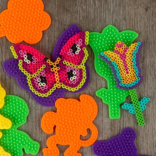 Perler 22645 Fuse Bead Pegboards 7-Pack-Boy/Girl/Bear/Monkey/Butterfly/2 Flowers - Image 5