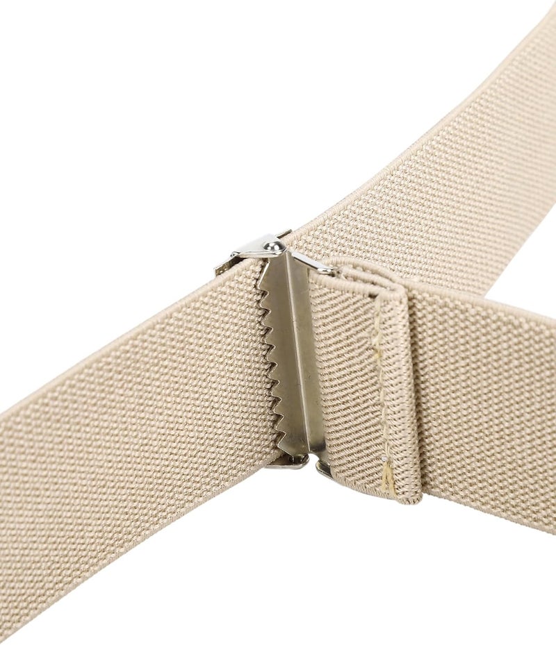 Kajeer Men Button Suspenders Adjustable, Heavy Duty Y-Back Elastic Tuxedo Elastic Mens Suspenders with Leather Buttons End - Image 4