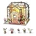 INSGEN Greenhouse Booknook Kit DIY Miniature Dollhouse Building Set 124 Scale Wooden Diorama Model Tiny Street House Craft for AdultsHome Bookshelf Decor Gift - Image 2