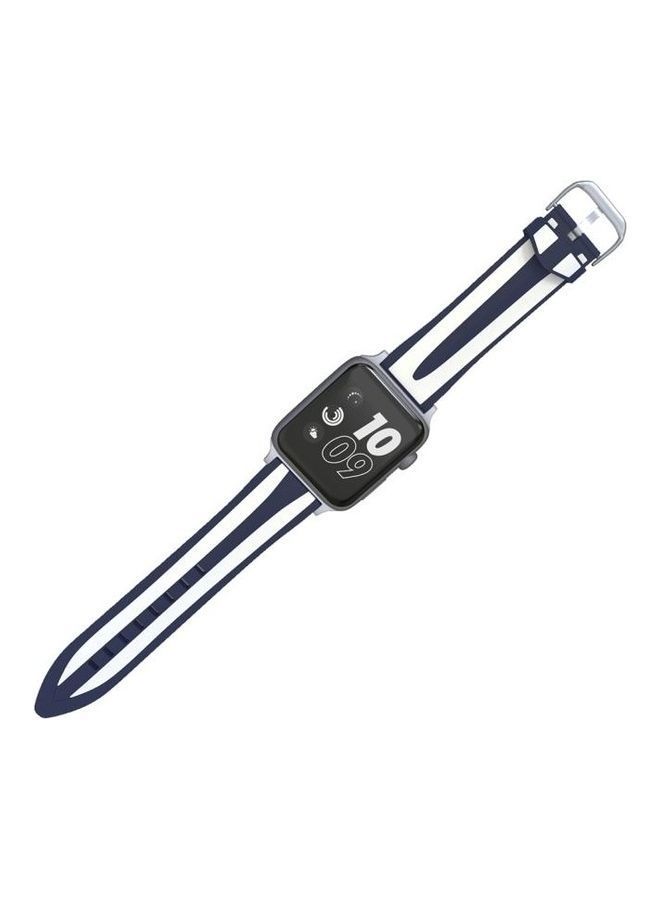 نيبمينينت سوار بديل لساعة أبل سيريس 3/2/1 مقاس 42/44 مم أزرق/ أبيض - Image 5