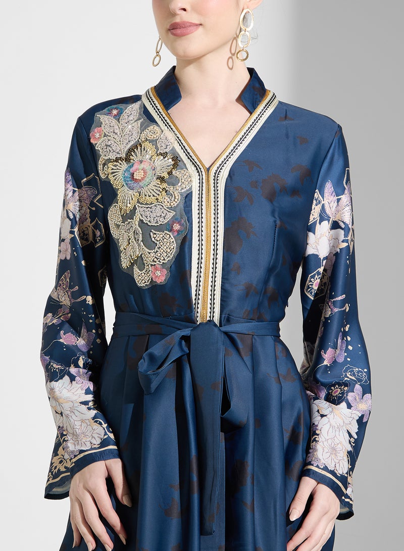 خزانة فستان ماكسي بطبعة الزهور - Image 3