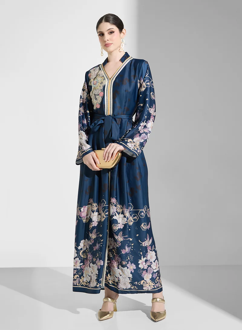 Khizana Floral Print Maxi Dress
